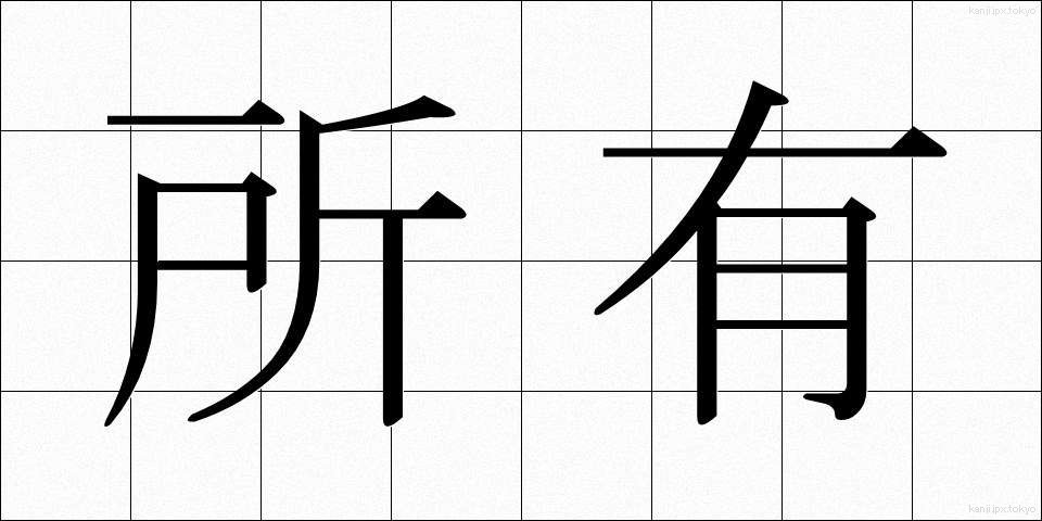 所有 (しょゆう)