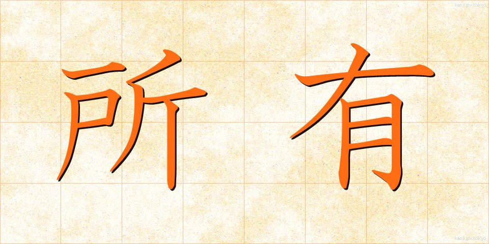 所有 (しょゆう)