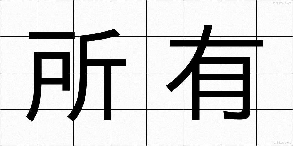 所有 (しょゆう)