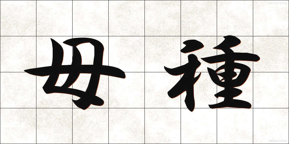 母種 (ぼしゅ)