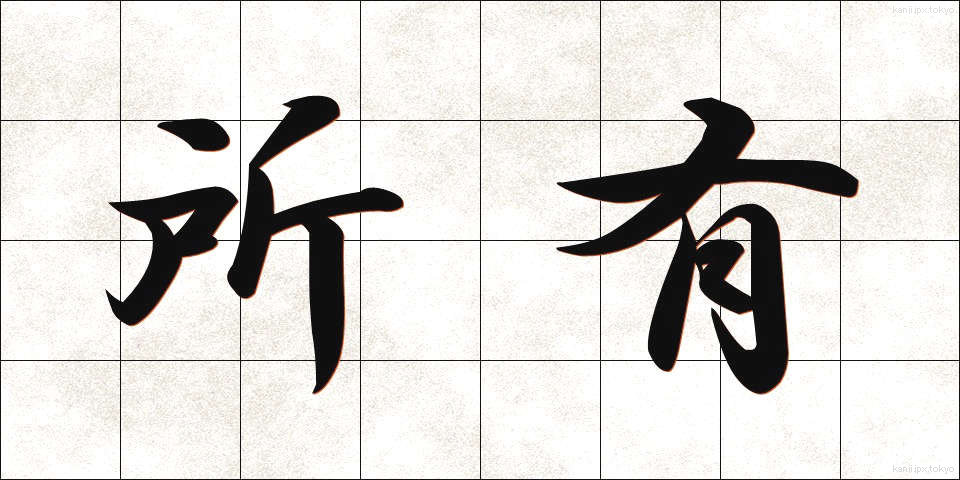 所有 (しょゆう)
