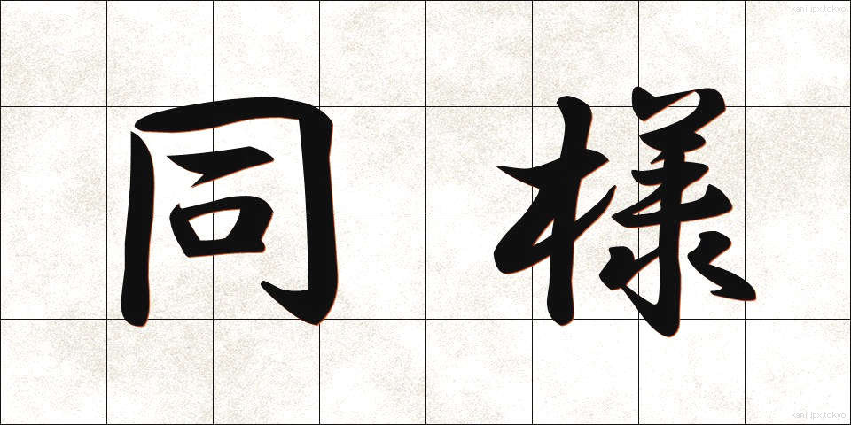 同様 (どうよう)