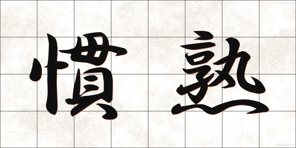 慣熟 (かんじゅく)