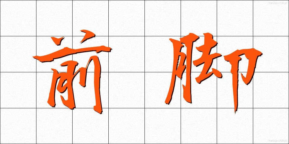 前脚 (ぜんきゃく)