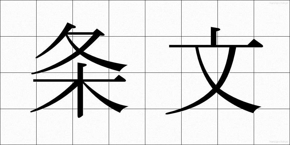 条文 (じょうぶん)