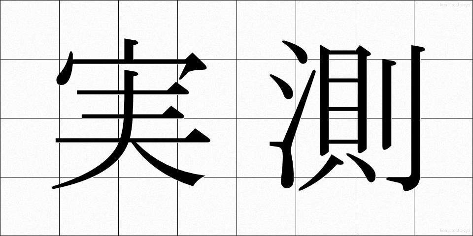 実測 (じっそく)