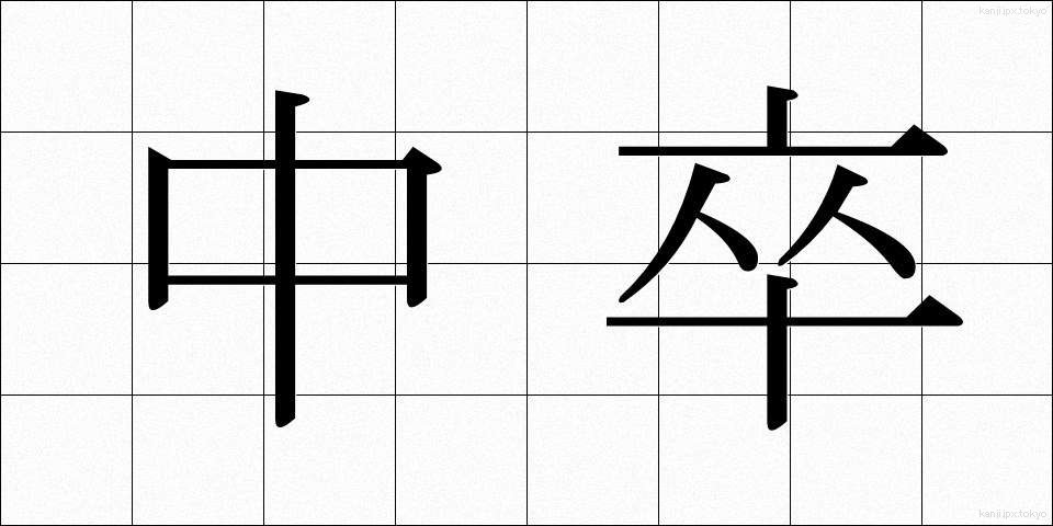 中卒 (ちゅうそつ)