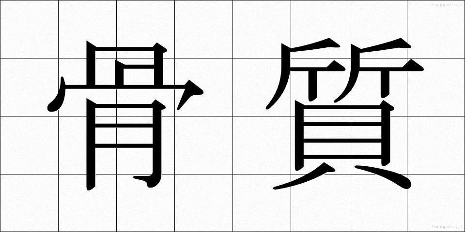 骨質 (こっしつ)