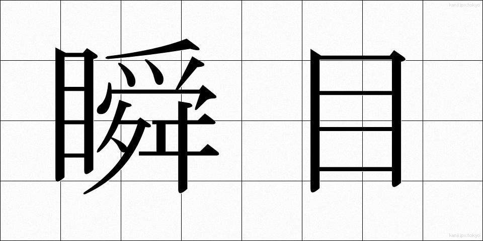 瞬目 (しゅんもく)