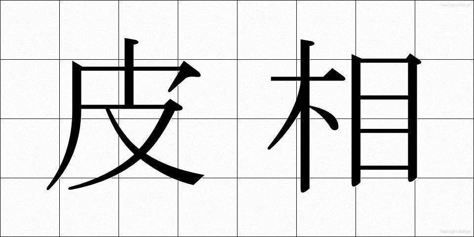 皮相 (ひそう)