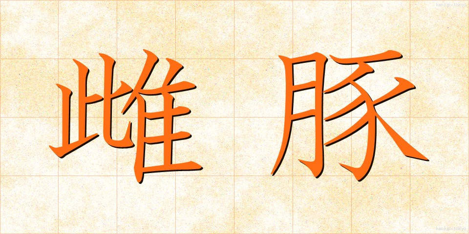 雌豚 (めぶた)