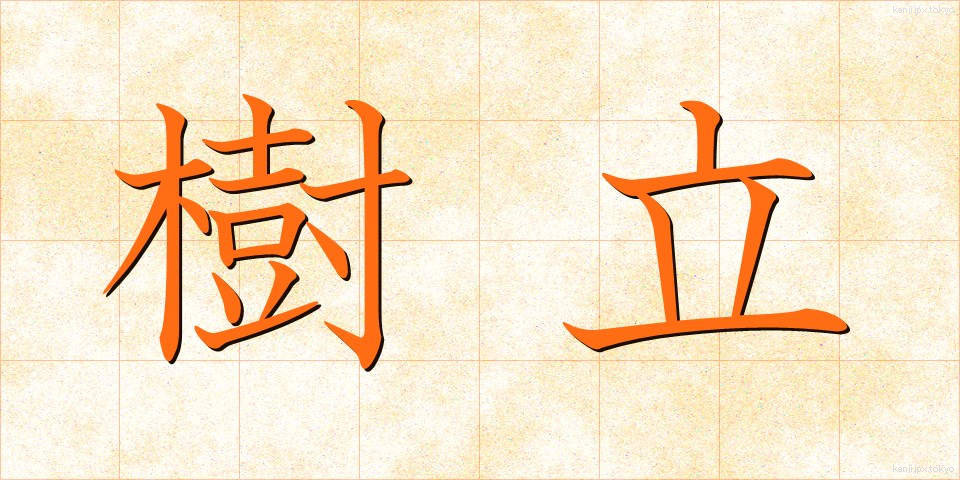 樹立 (じゅりつ)