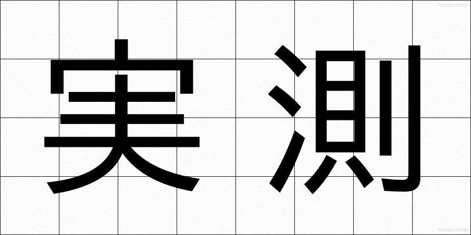 実測 (じっそく)