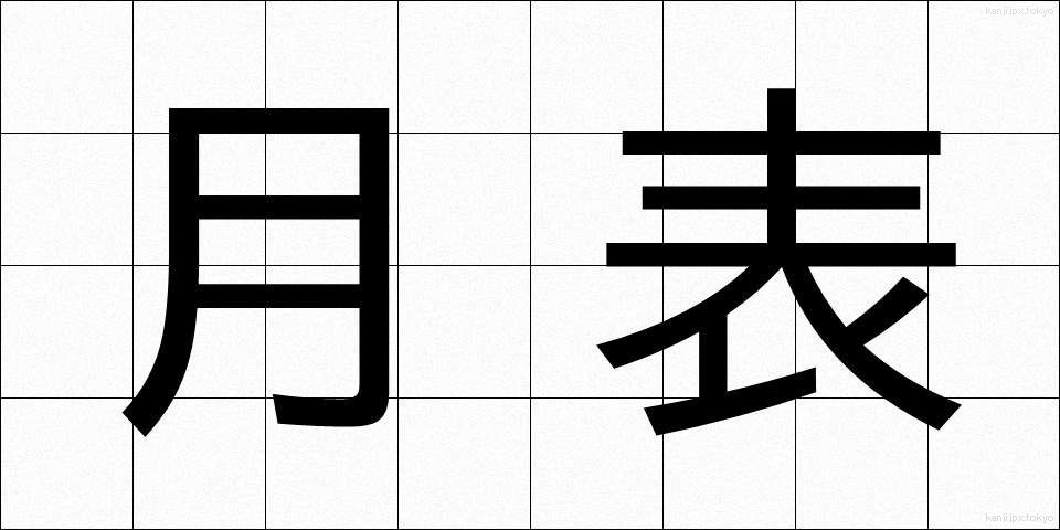 月表 (げっぴょう)