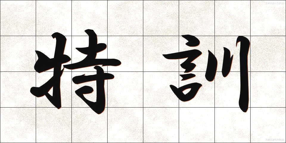 特訓 (とっくん)