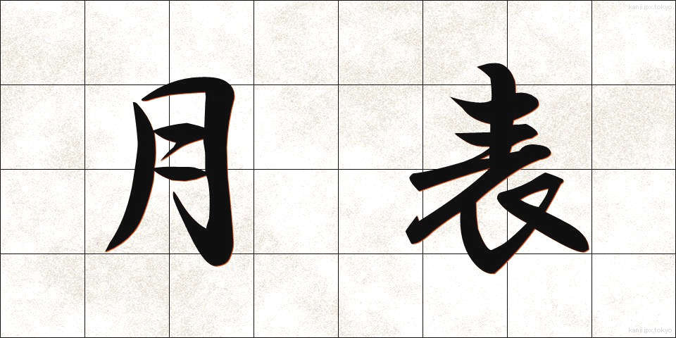 月表 (げっぴょう)