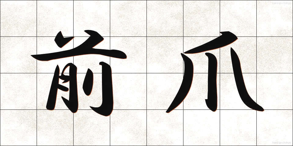 前爪 (まえづめ)