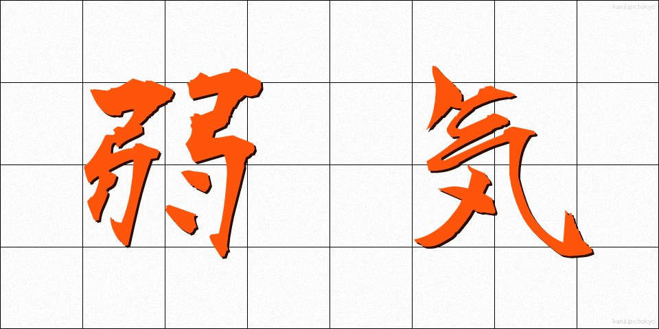 弱気 (よわき)