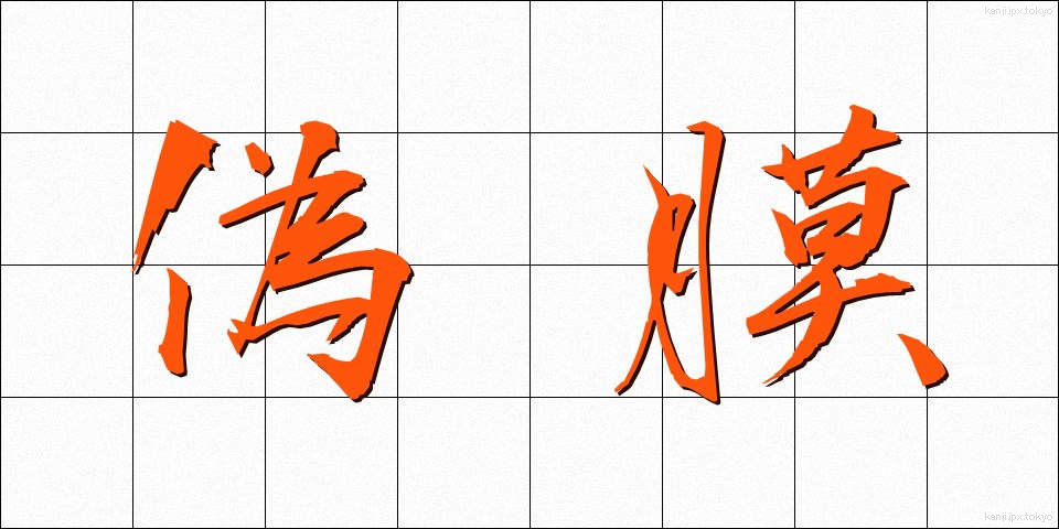 偽膜 (ぎまく)