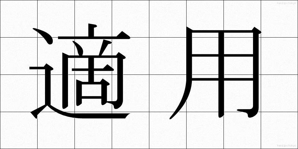 適用 (てきよう)