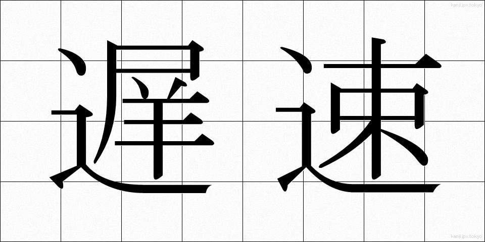 遅速 (ちそく)
