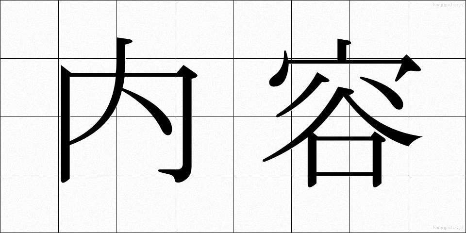内容 (ないよう)