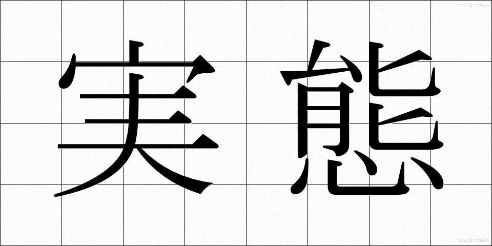 実態 (じったい)