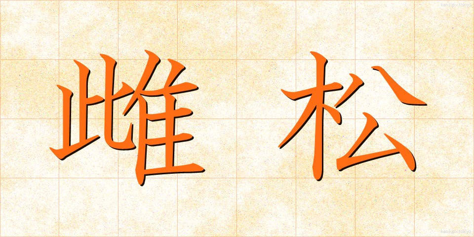 雌松 (めまつ)