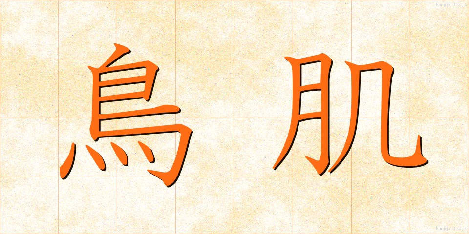 鳥肌 (とりはだ)