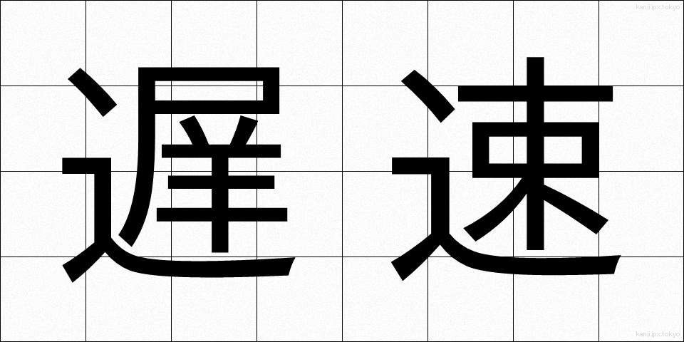 遅速 (ちそく)