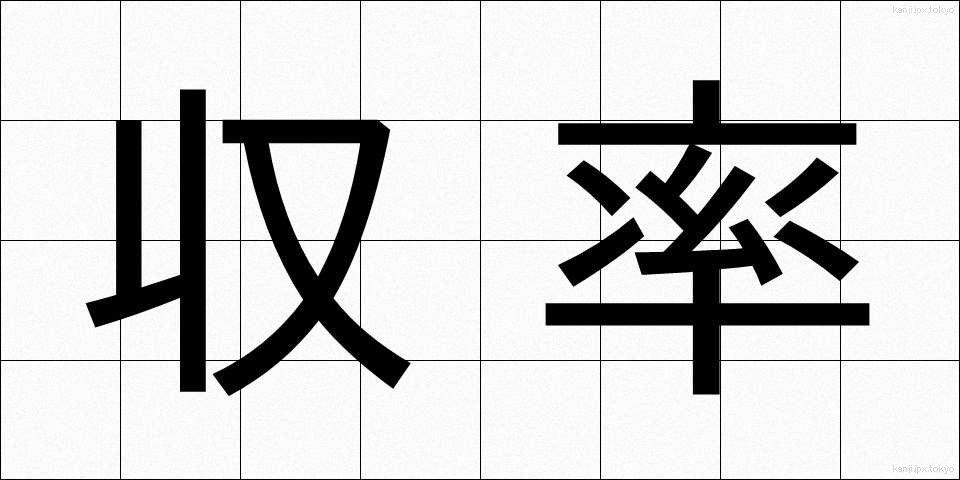 収率 (しゅうりつ)