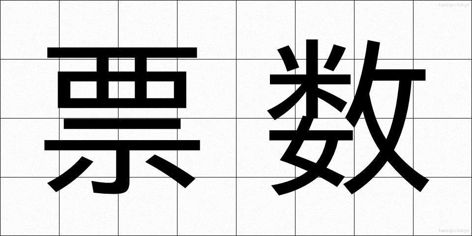 票数 (ひょうすう)