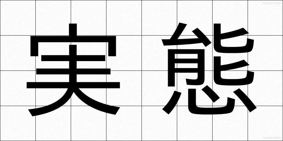 実態 (じったい)