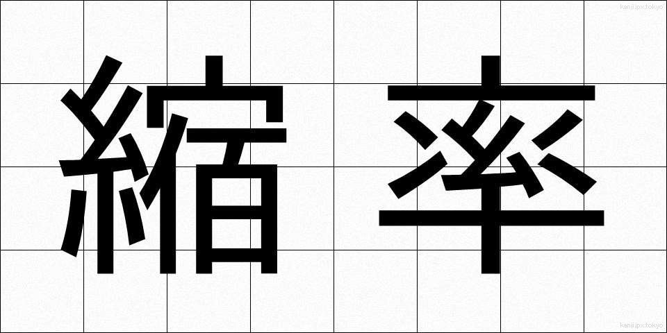 縮率 (しゅくりつ)