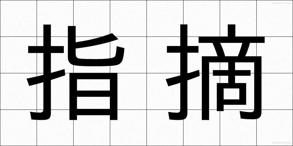 指摘 (してき)