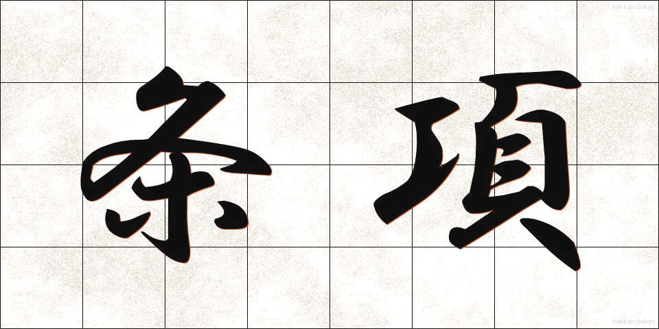 条項 (じょうこう)