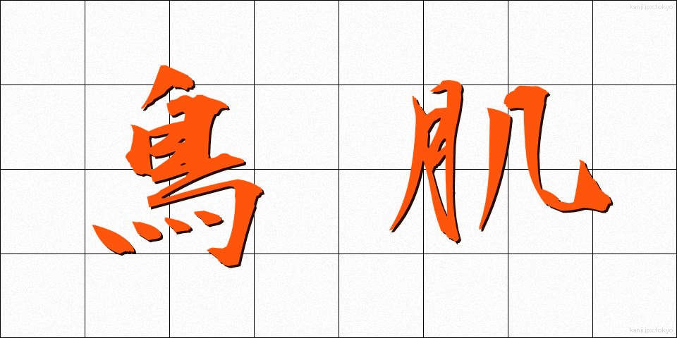 鳥肌 (とりはだ)