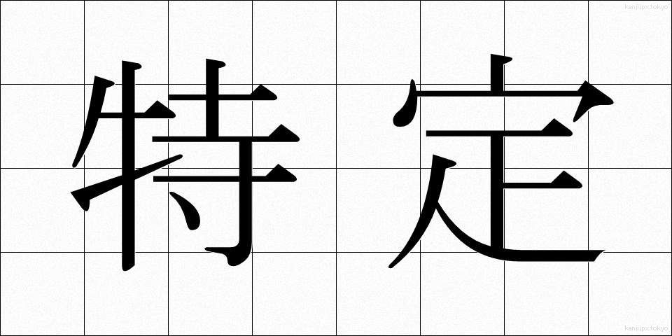 特定 (とくてい)