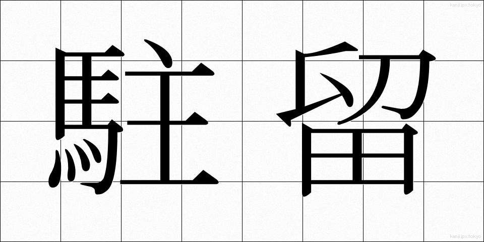 駐留 (ちゅうりゅう)
