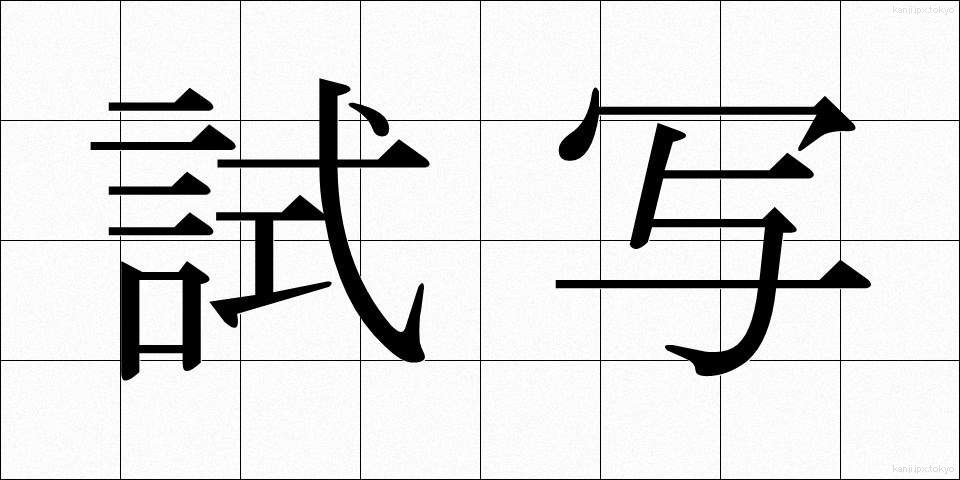 試写 (ししゃ)