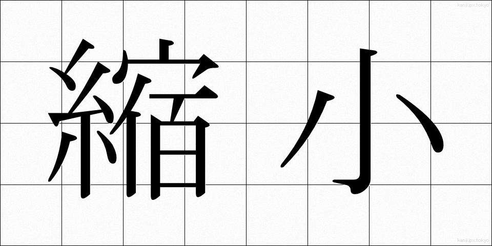 縮小 (しゅくしょう)