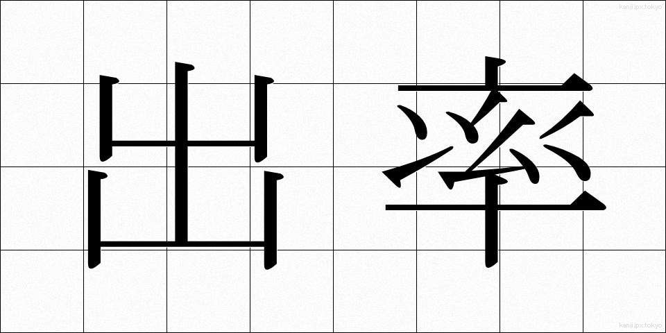 出率 (しゅつりつ)