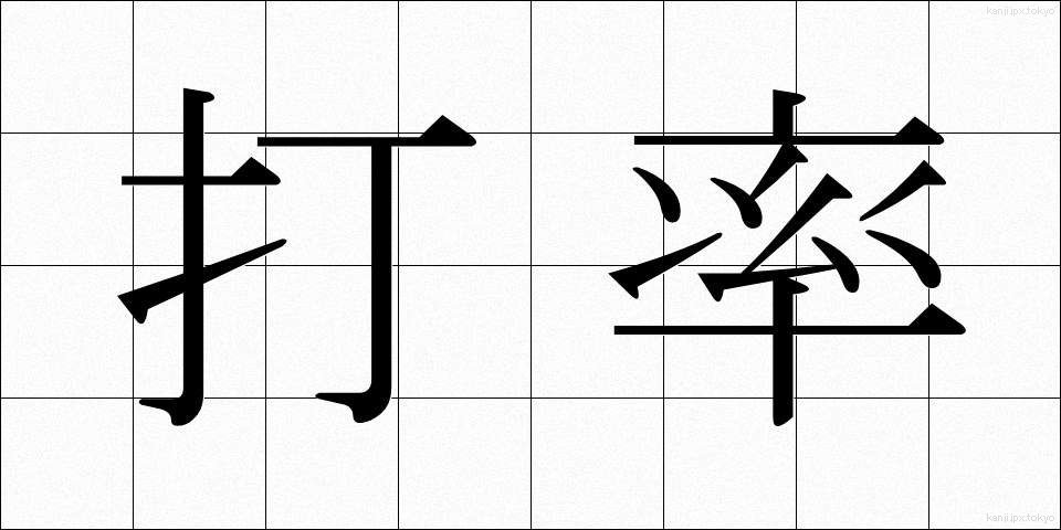 打率 (だりつ)