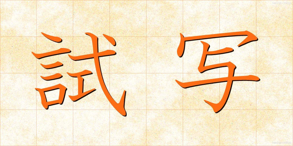 試写 (ししゃ)