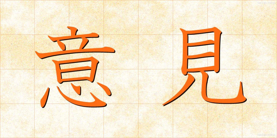 意見 (いけん)