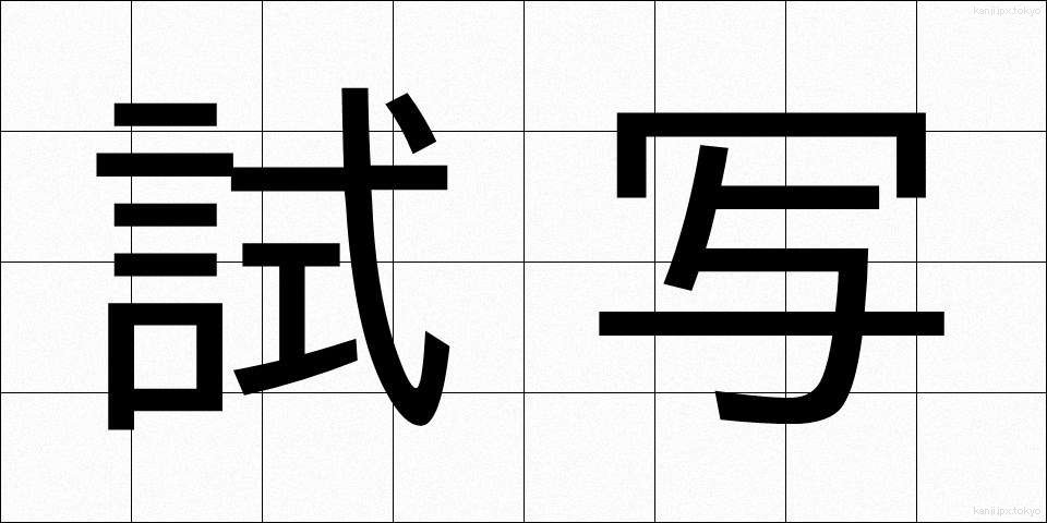 試写 (ししゃ)