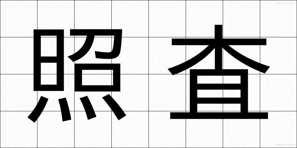 照査 (しょうさ)