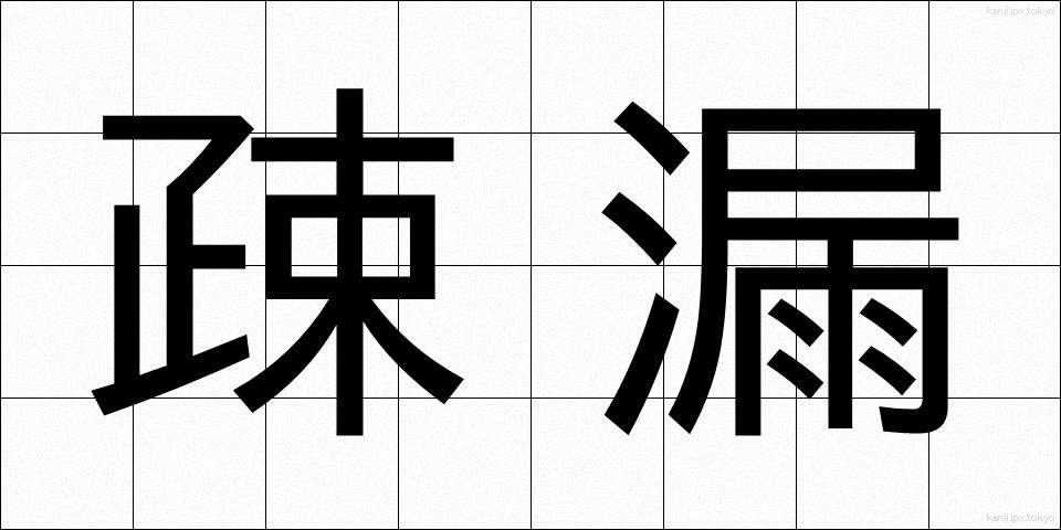 疎漏 (そろう)