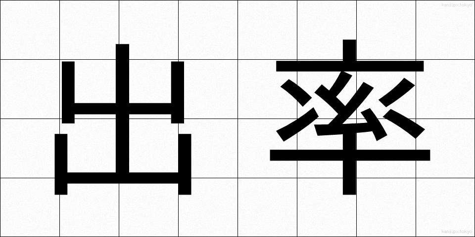 出率 (しゅつりつ)
