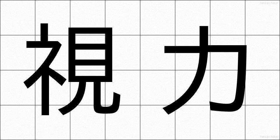 視力 (しりょく)